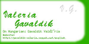 valeria gavaldik business card